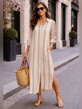 🄷&🄼 Calf Length Dress with buttons size 6